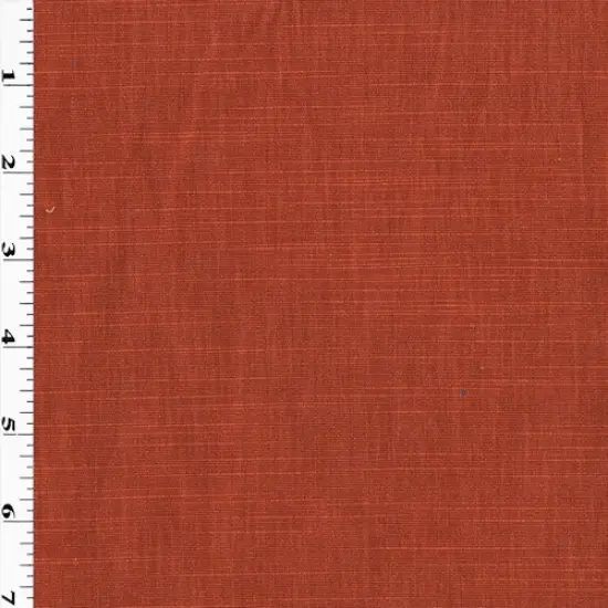 Fiery Orange Solid Slub Woven Home Decorating Fabric By the Yard {1}