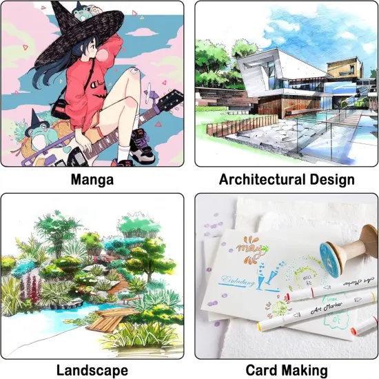 66 Pack Alcohol Based Dual Tip Permanent Markers {5}