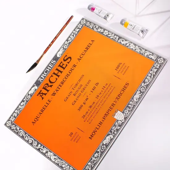 Arches Aquarelle Rough Watercolor Block 10"X14"- 140lb, 20 Sheets {3}
