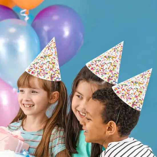 48 pc Bulk Confetti Sprinkles Party Hats {6}