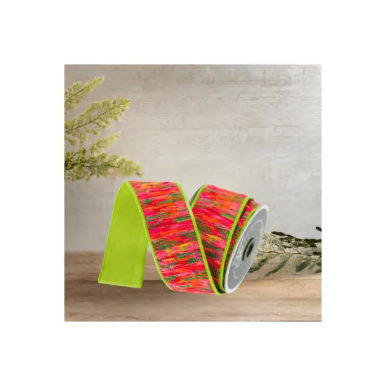 2" Groovy Loom Ribbon: Apple Green (5 Yards) {3}