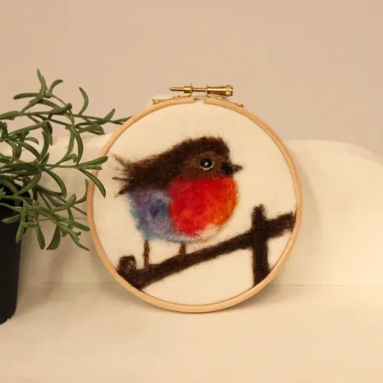 Felting Kit - Robin Hoop Picture Needle Felt Kit {4}