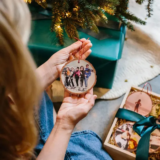 Wood Slices 30 Pcs 2.8-3.1 Inches Natural Wood Rounds Wooden Circles for Crafts Christmas Ornaments Unfinished Wood Kit with Predrilled Hole for DIY Arts Painting Centerpieces (2.8-3.1 inches) {2}