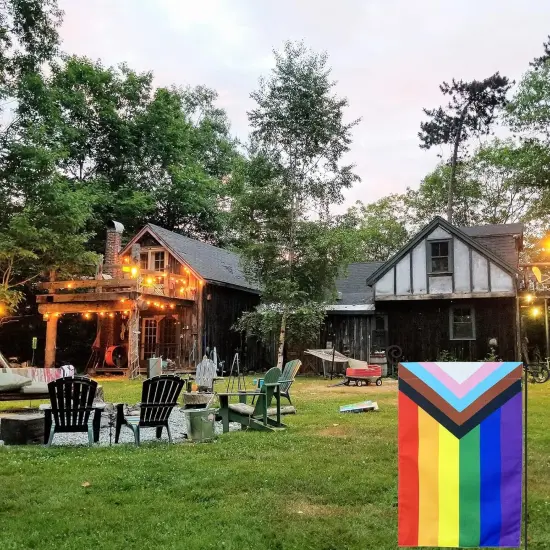 Pride Garden Flag Small Gay Yard Flags 12.5x18 Inch Double Side LGBTQ Progress Flags for Wall {3}