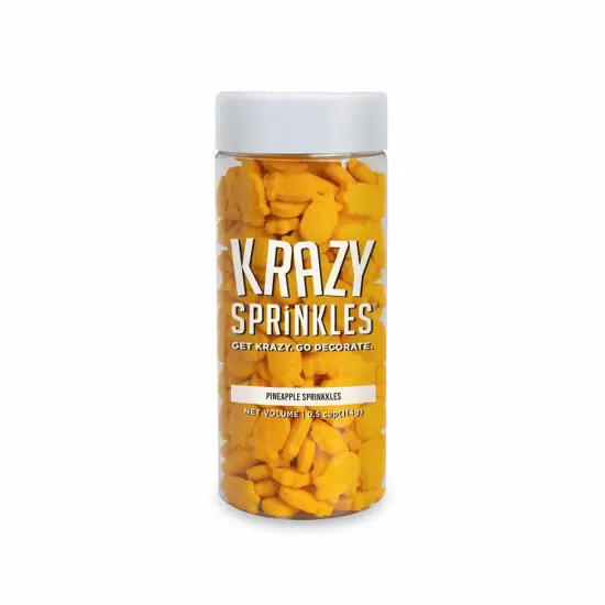 Krazy Sprinkles - Pineapples (1/2 Cup, 1x Jar) for Cakes, Ice Cream & Cookies {3}