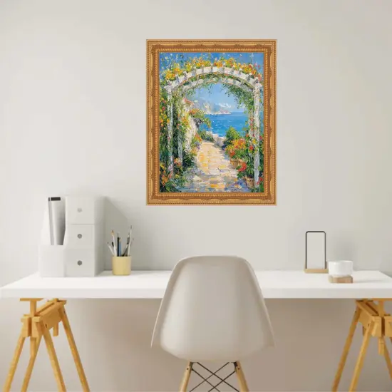 Funky Birght Gold Leaf Gothic Picture Frame 12x16 frame {4}