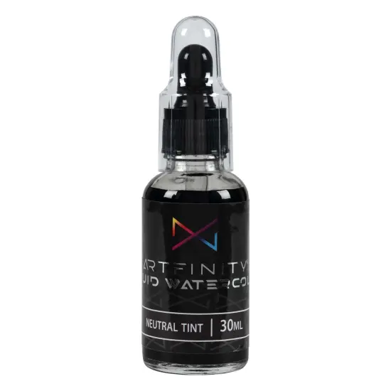 Artfinity Liquid Watercolor Paint 30 ml Bottle, Neutral Tint - Vibrant Dye-Based Liquid Watercolor w/ Glass Pipette, Fast-Drying, Fine Art Paint for Calligraphy, Airbrushing & Traditional Art {3}