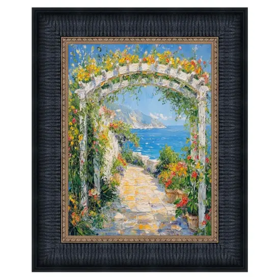 Wide Venetian Black With Gold Luxury Picture Frame 25x25 frame {2}