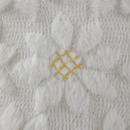 Spring Summer Pillow Covers 18x18 inch Set of 2 Farmhouse Decor Yellow Color Flower Heart Sunflower Soft Plush Faux Fur Jacquard Throw Pillows for Sofa Holiday Spring Home Decor PTK024C18 {4}