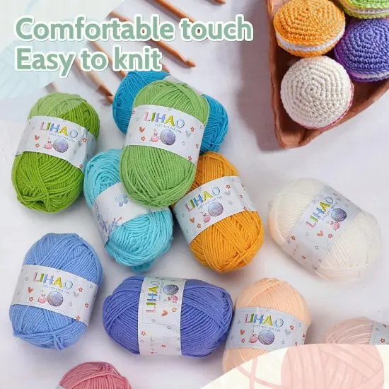 12pcs Acrylic Yarns - 4 Ply, 2500 Yards {3}