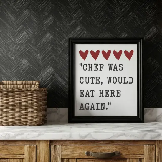 Chef Was Cute Poster Art Stencil | DIY Stencil | Chalkboard Stencil | Wall Art Stencil | Designer Stencils | {1}