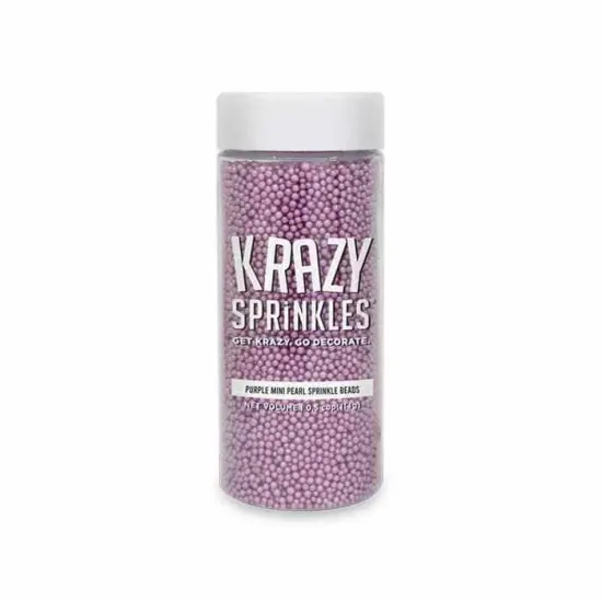 Krazy Sprinkles - Purple Pearl Mini Beads (1/2 Cup, 1x Jar) for Cakes, Ice Cream & Cookies {3}