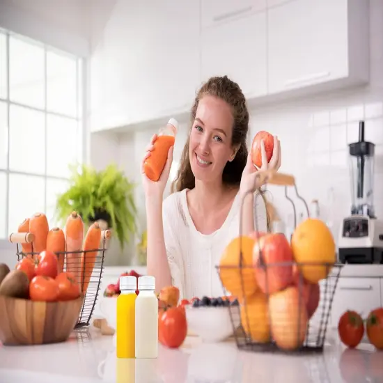 3 Pcs 8 Oz Plastic Juice Bottles {5}