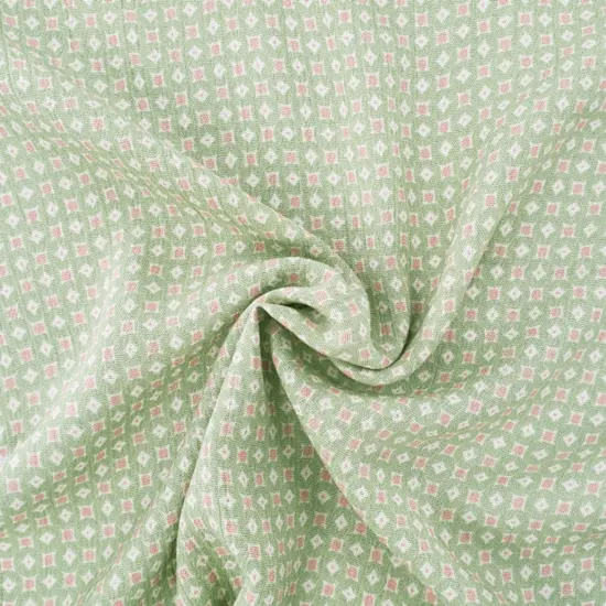 1 Yard Laurel Green Rayon Crinkle Lightweight Soft Breathable Fabric for Dresses Skirts Width 50/52" {1}