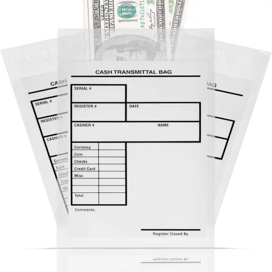 Clear Plastic Cash Envelopes | Pack of 500 {1}