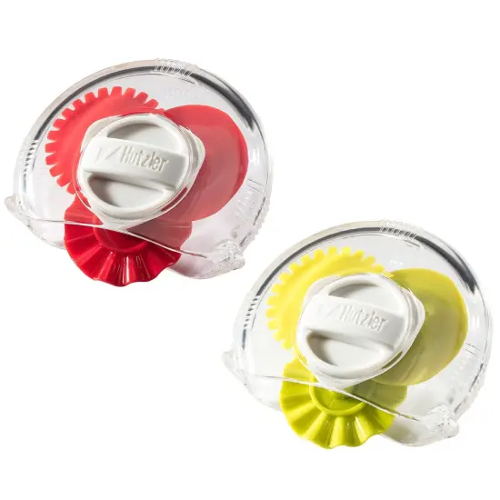 Hutzler Adjustable 3-in-1 Pastry Trimmer - Includes Straight, Fluted & Perforated Cutting Edges Red {2}