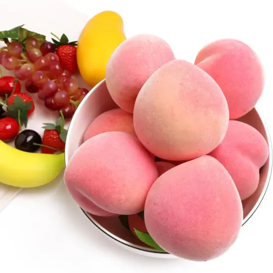 9PCS Fake Red Peach Fruit Realistic Foam Peach Fruit is Suitable for Store {3}