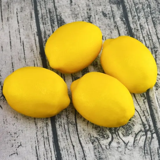 10pcs Artificial Lemons - (Big Size, Yellow) {5}