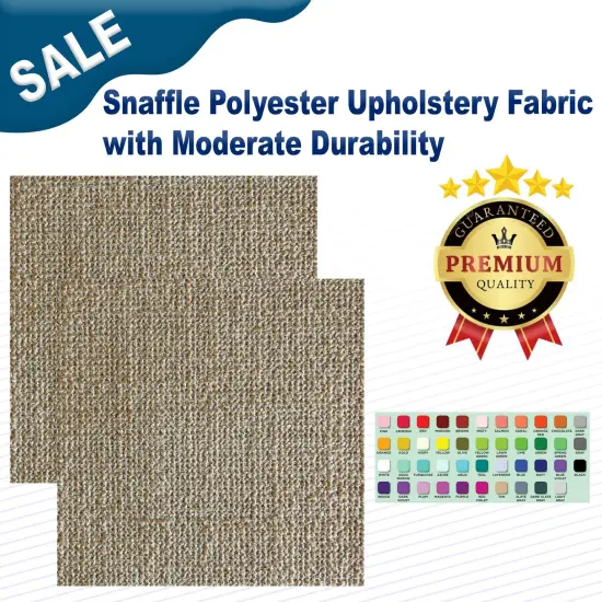 Snaffle Polyester Upholstery Fabric with Moderate Durability Goldstone {2}