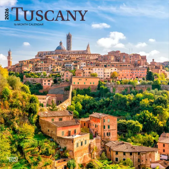 Tuscany | 2026 12 x 24 Inch (Hanging) Monthly Square Wall Calendar | Plastic-Free {1}