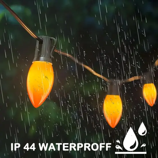 C9 Orange Halloween String Lights {2}