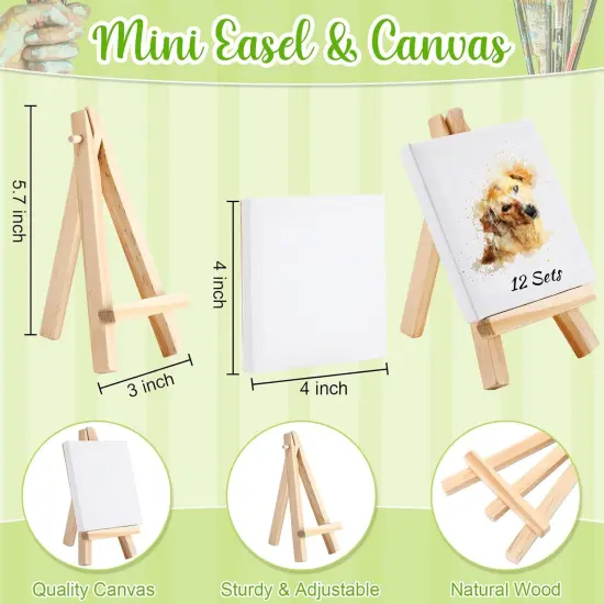 End of The Year Gifts Bulk Mini Watercolor Paint Sets 12 Colors Watercolor 3 x 3'' (12 Set) {4}