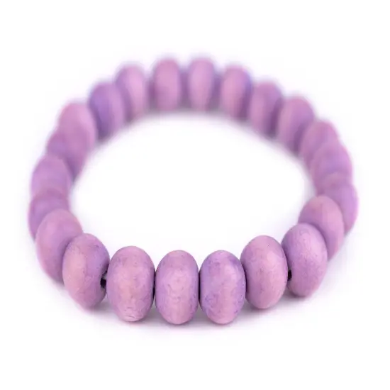The Bead Chest Wood Stretch Bracelet, Purple - Stackable Beaded Jewelry, Unisex for Men & Women {1}