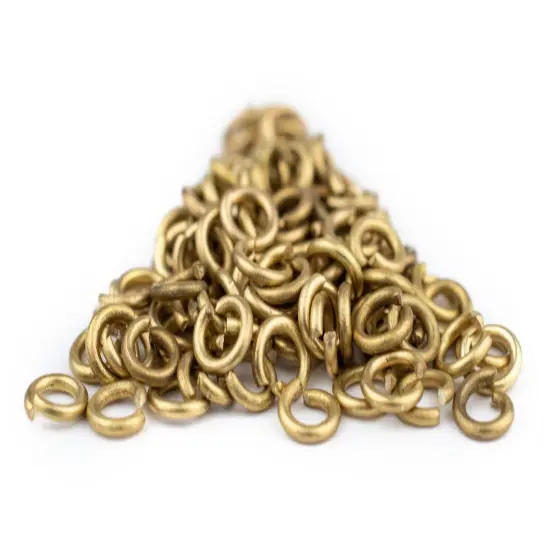 The Bead Chest Brass 4mm Round Open Jump Rings, Pack of 100 {4}