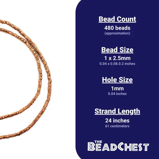 The Bead Chest Faceted Copper Triangle Heishi Beads (2.5mm) {4}