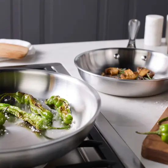 ZWILLING Spirit 3-ply 2-pc Stainless Steel Fry Pan Set {4}