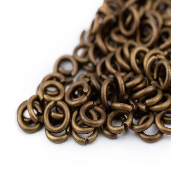 The Bead Chest Bronze 4mm Round Open Jump Rings, Pack of 100 {3}