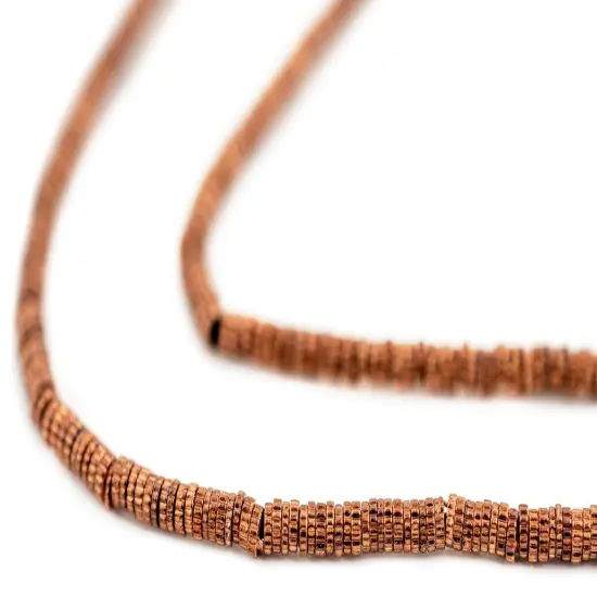 The Bead Chest Copper Patterned Gear Beads (2mm) {1}