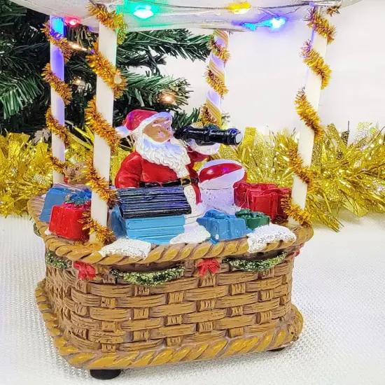 Hot Air Balloon Christmas Miniature. Christmas Village {3}