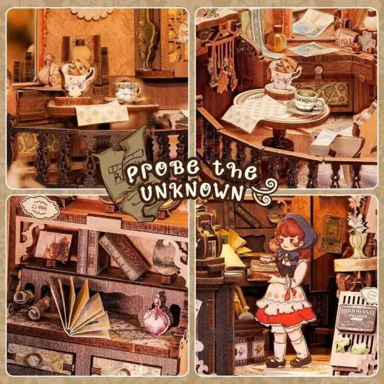 Book Nook Wizardi Miniature - Grandfather's Antique Store Roombox Kit {3}