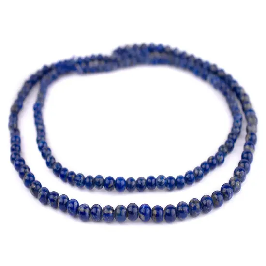 The Bead Chest Natural Round Lapis Lazuli Beads (6mm) from Afghanistan {3}