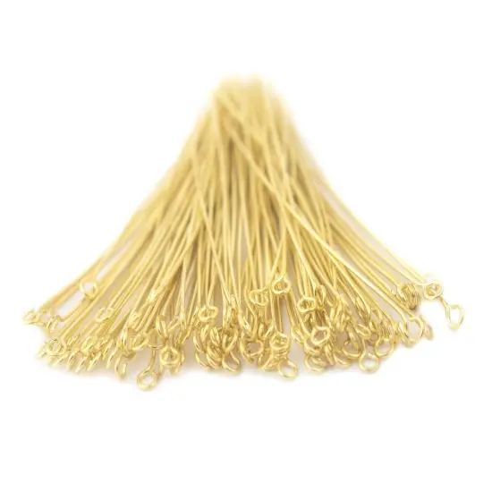 The Bead Chest Gold 21 Gauge 3 Inch Eye Pins (Approx 100 pieces) {3}