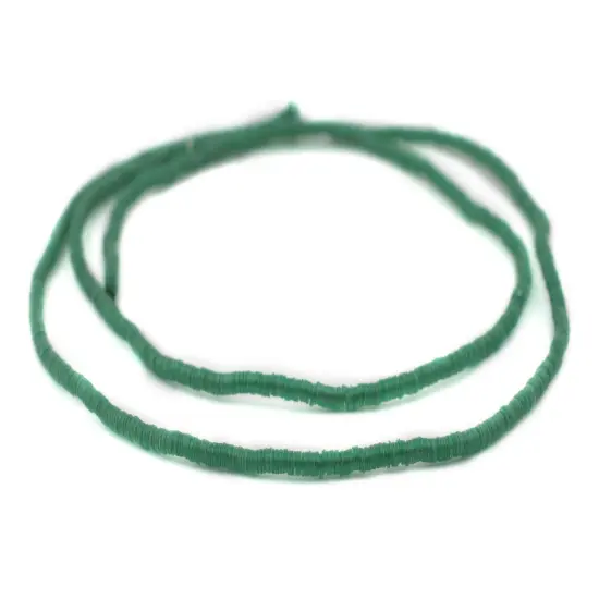 The Bead Chest Translucent Green Vinyl Phono Record Beads (3mm) {3}