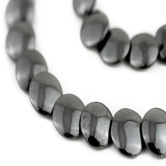 The Bead Chest Flat Round Disk Non-Magnetic Hematite Beads 12mm Grey Gemstone 16 Inch Strand {1}