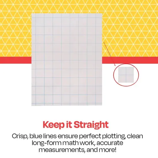 School Smart Graph Paper, 1 Inch Rule, 9 x 12 Inches, White, 500 Sheets {5}