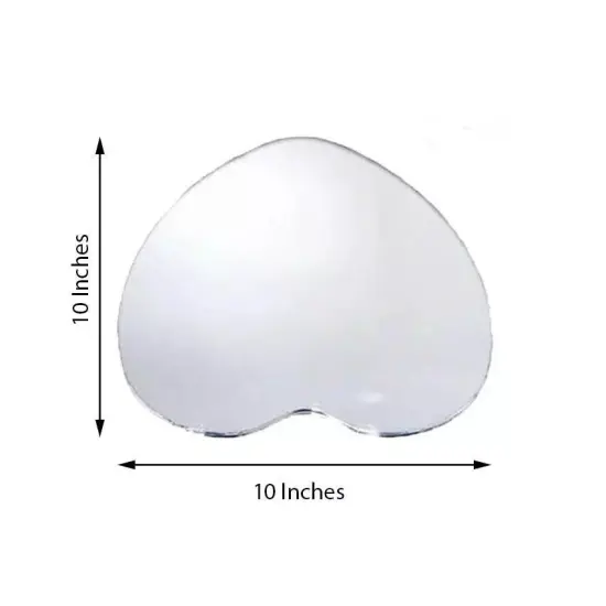12 pcs HEART 10" Glass MIRRORS Wedding Table Decoration Centerpieces Supply {3}
