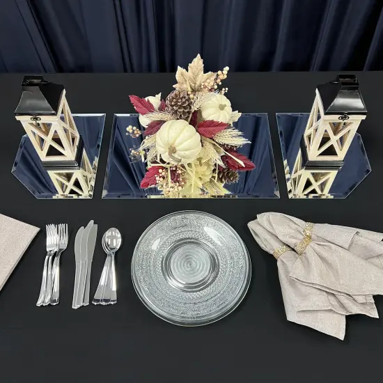 Plymor 36" x 12" Runner Set, 5mm Thick Beveled Glass Mirror {5}