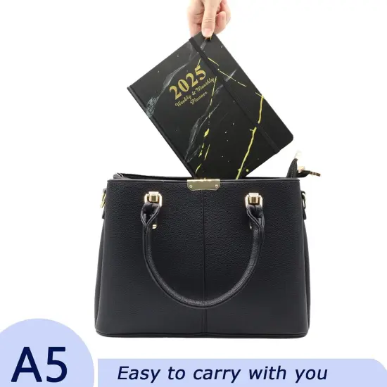 2025 Planner - Planner/Calendar 2025, Jan.2025 - Dec.2025, 2025 Planner Weekly and Monthly with Tabs, 6.1" x 8.5", Hardcover with Storage Pocket + Thick Paper {3}