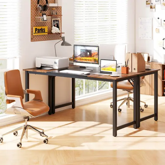 Costway 63" Large Computer Desk Writing Workstation Conference Table Home Office {4}
