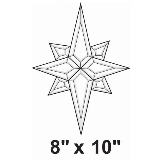 8"x 10" Exquisite Clear Glass Star Bevel Cluster EC342 {2}