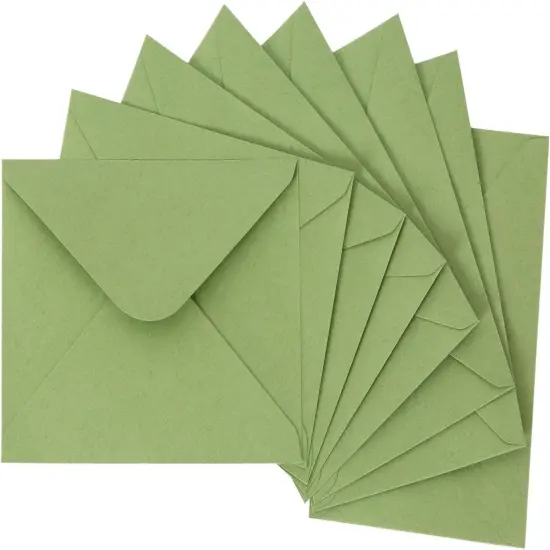 100 Pack 4x6 Envelopes, Contour Flap A4 Sage Green Envelopes for Invitation, ideal for Weddings, Baby shower, RSVP Card, Colorful Envelopes for Personalize Gift Cards, Birthday Party 4.5 x 6.4 Inches {1}