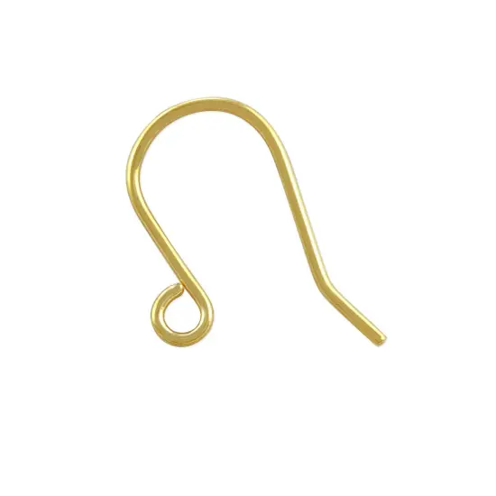 JewelrySupply Ear Wire - Shepards Hook 20mm Gold Plated (10-Pcs) {2}
