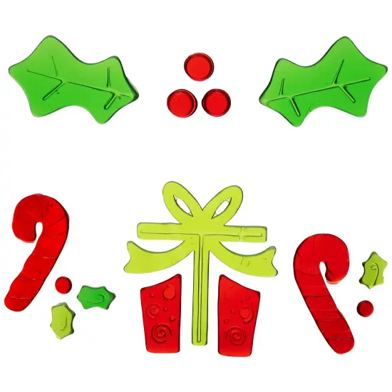 Northlight 31-Piece Red and Green "Merry Christmas" Gel Christmas Window Clings {6}