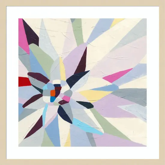 Geometric Dahlia I by June Erica Vess Wood Framed Wall Art Print {1}