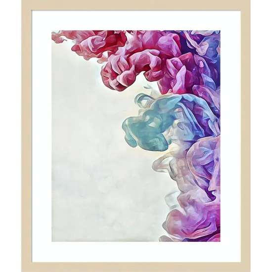 Cotton Candy Clouded Water I by Ashley Aldridge Wood Framed Wall Art Print {1}