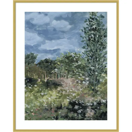 Mosaic Meadow II by Melissa Wang Wood Framed Wall Art Print {1}